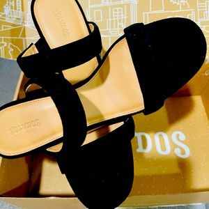 Soludos Ines Black Heels New S9
